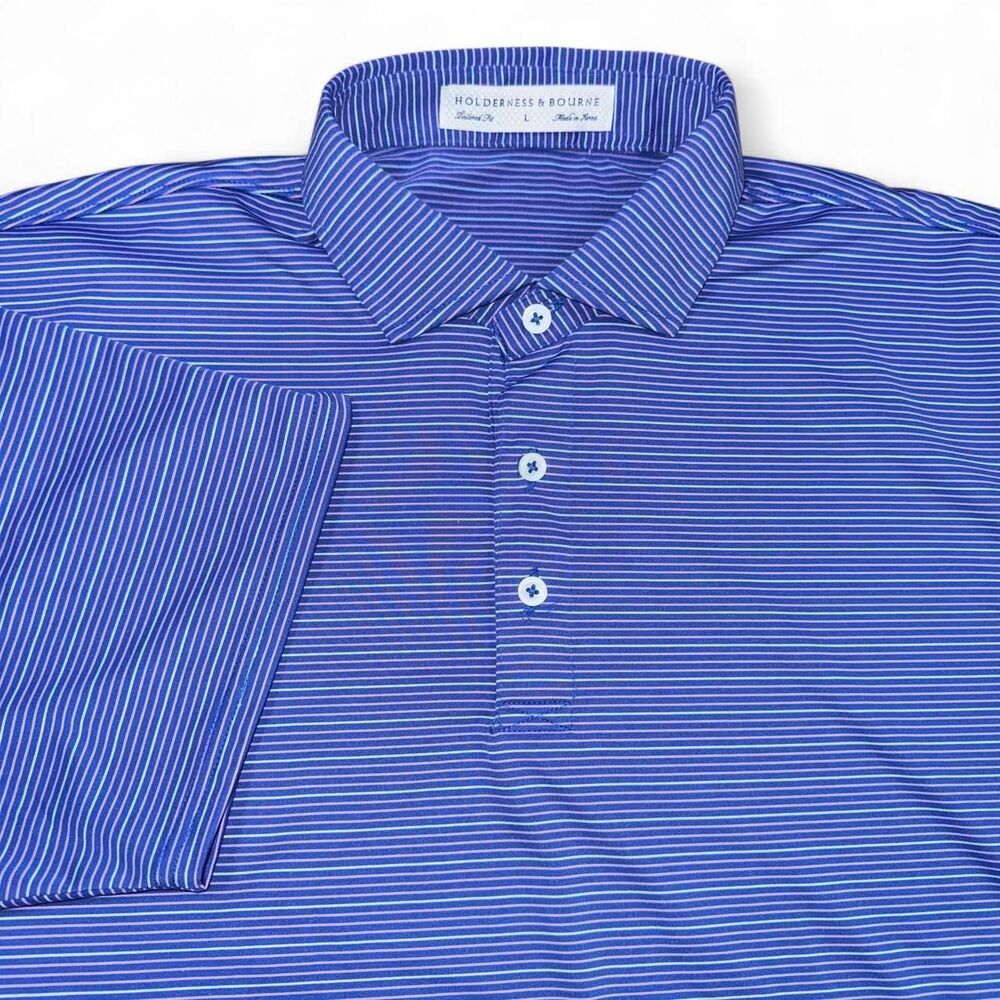 Holderness & Bourne"The Sands" Tailored Fit Performance Golf Polo Shirt Men's L
